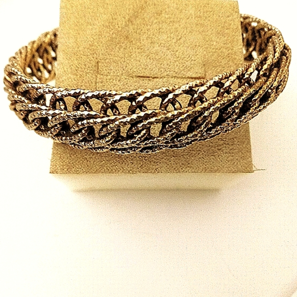 GOLD BANGLE BRACELET TECHNIBOND